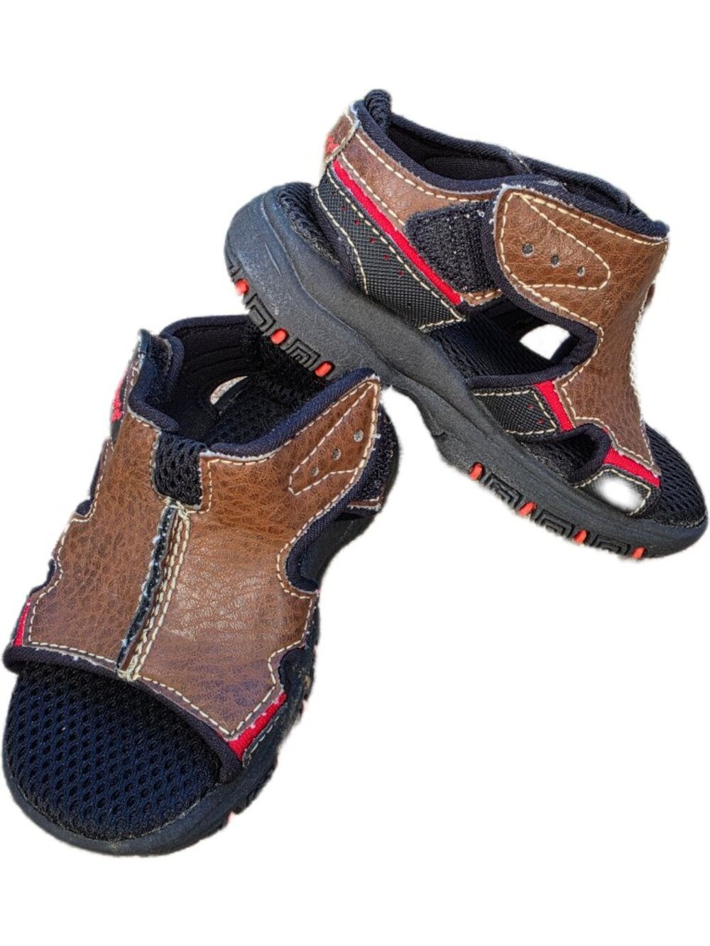 Carter's Latitude Toddler Boy Brown Mesh Sport Fisherman Sandals Size 5 / 5T